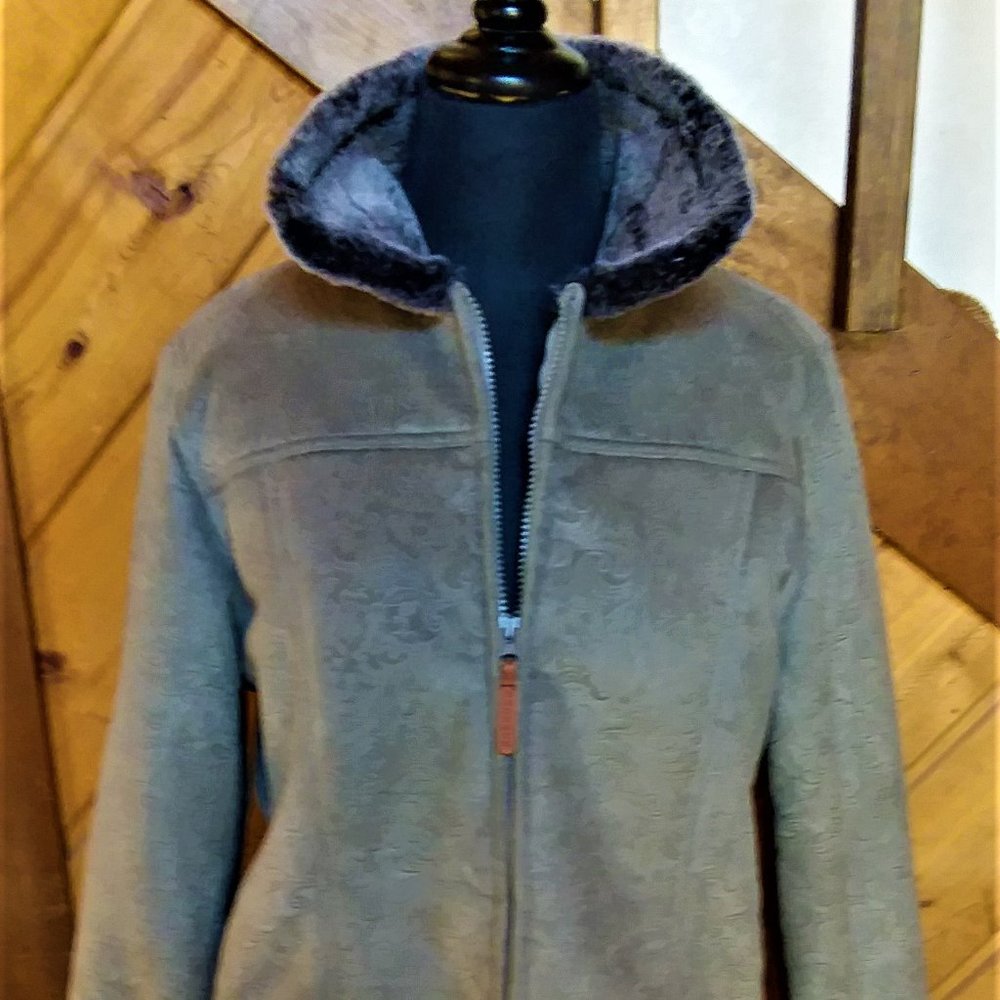 Outback Trading Co. Tooled Microsuede Jacket NWOT